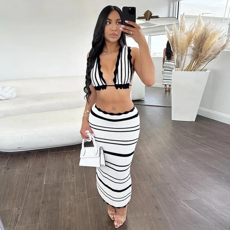 Crochet skirt set