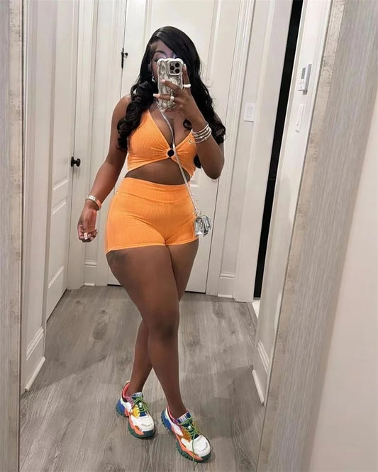 Act bad ribbed set