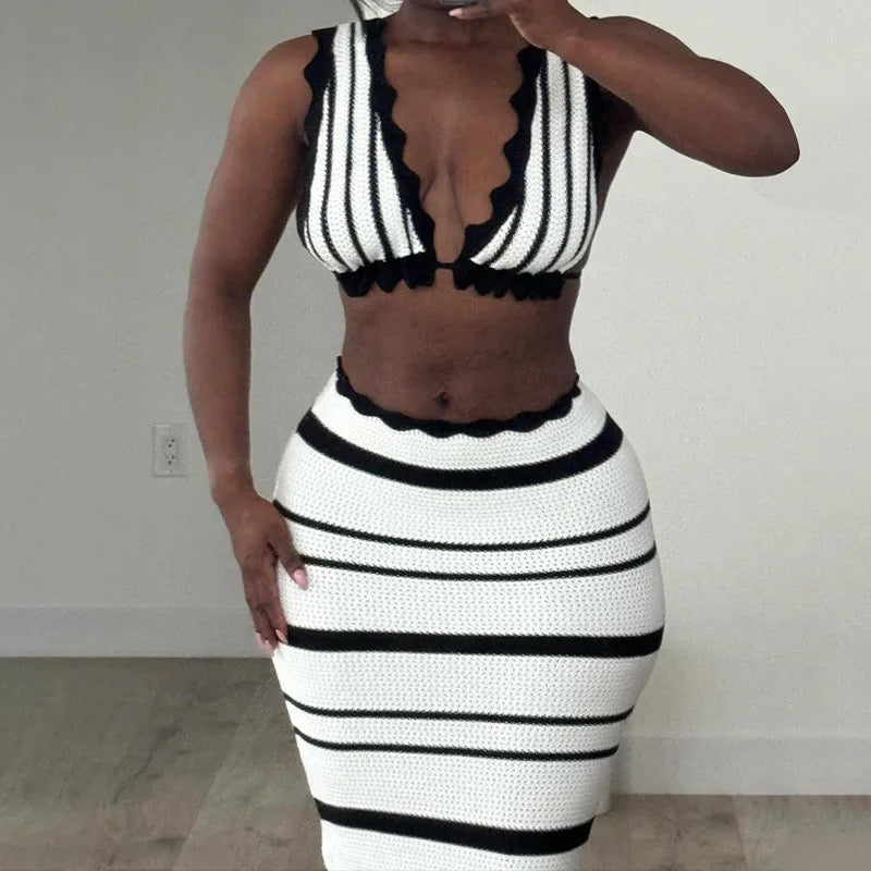 Crochet skirt set